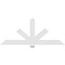 Ekena Millwork Kennewick Architectural Grade PVC Gable Bracket, 84"W x 35"H x 2"D x 6"F, 10/12 Pitch GBP084X35X0206KEN00 - alternate 5